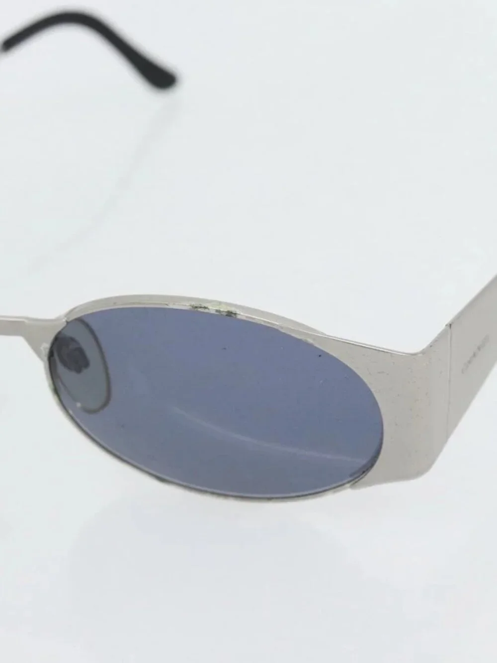 CHANEL Sunglasses metal Silver CC Auth 181482